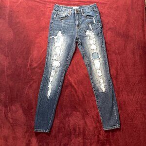 Mudd Size 9 Super Distressed‎ Skinny Jeans